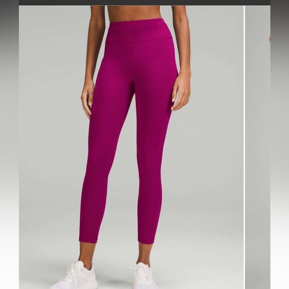 NWT New LULULEMON Invigorate Tight HR High Rise 25” Magenta Purple MGPR 8 - Picture 1 of 5